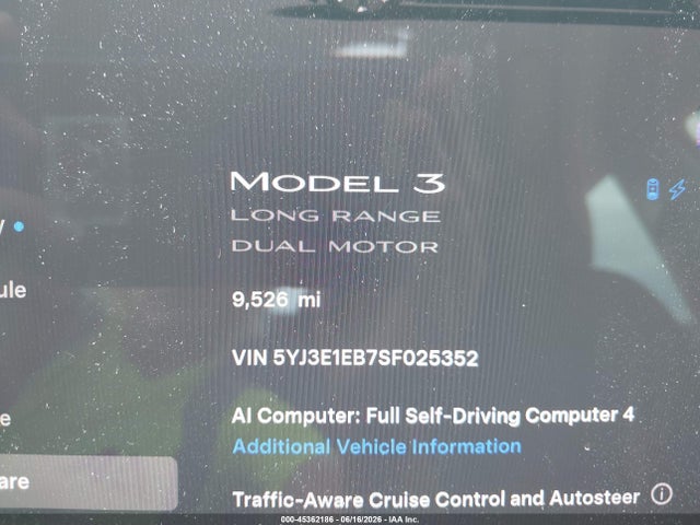 Tesla Model 3 Long Range All-wheel Drive 2025 5YJ3E1EB7SF025352 Image 15