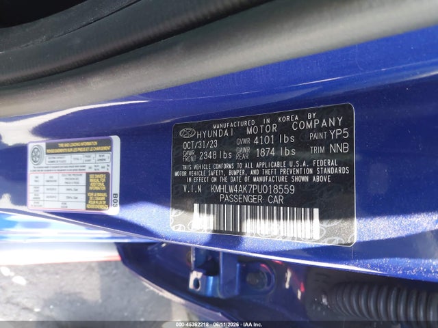 KMHLW4AK7PU018559 Hyundai ELANTRA N