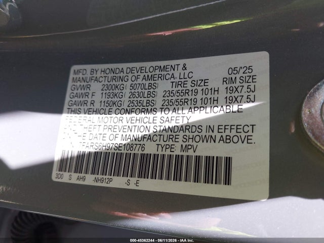 7FARS6H97SE108776 Honda Cr-v Hybrid Sport Touring