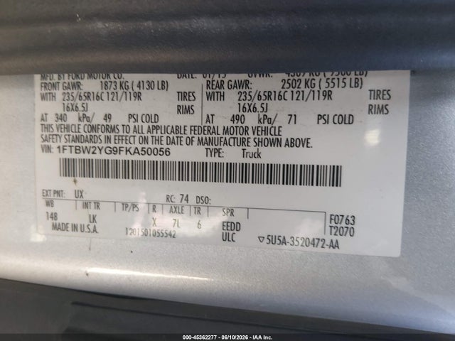 Ford Transit-350 2015 1FTBW2YG9FKA50056 Image 9