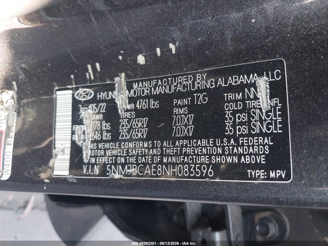 Hyundai TUCSON SEL 2022 5NMJBCAE8NH083596 Image 9