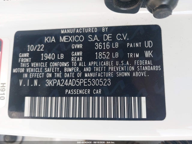 KIA RIO S 2023 3KPA24AD5PE530523 Image 9
