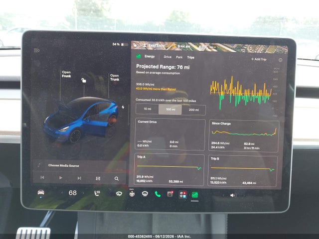Продаж на аукціоні авто 2022 Tesla Model Y Performance Dual Motor All-wheel Drive, vin: 7SAYGDEF3NF464219, номер лоту: 45362485