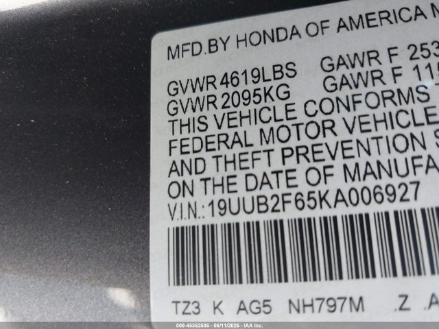 Acura Tlx Tech A-spec Pkgs 2019 19UUB2F65KA006927 Image 9