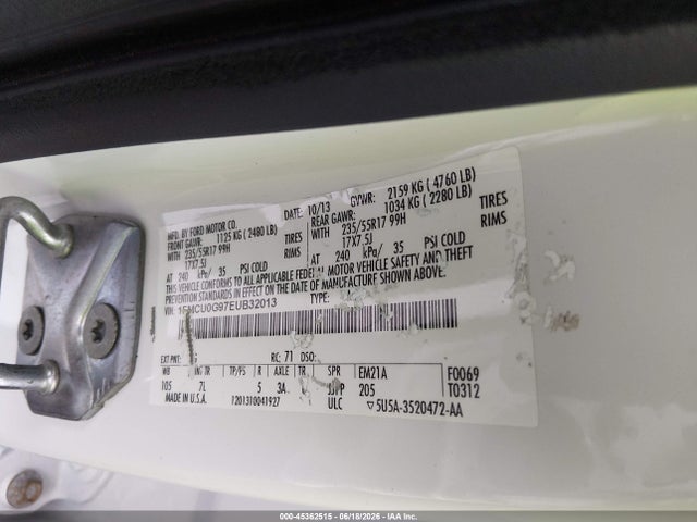 Ford ESCAPE SE 2014 1FMCU0G97EUB32013 Image 9