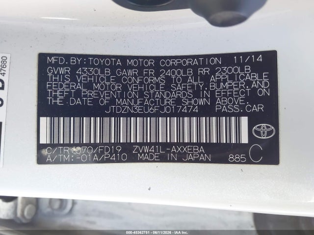 Toyota Prius V Three 2015 JTDZN3EU6FJ017474 Image 9