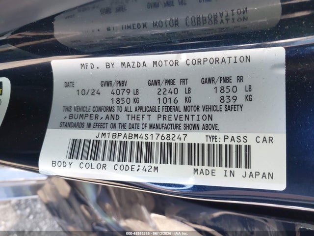 Mazda Mazda3 2.5 S Select Sport 2025 JM1BPABM4S1768247 Image 9