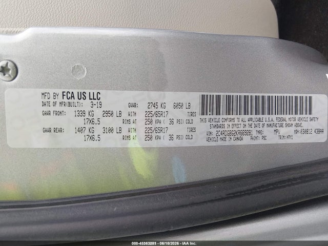 Dodge Grand Caravan Se 2019 2C4RDGBG2KR669281 Image 9