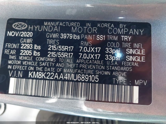 Hyundai Kona Sel 2021 KM8K22AA4MU689105 Image 9