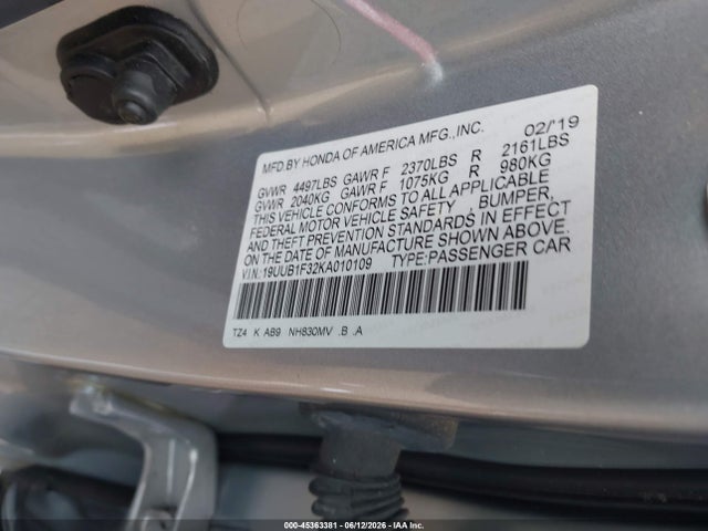Acura Tlx Standard 2019 19UUB1F32KA010109 Image 9