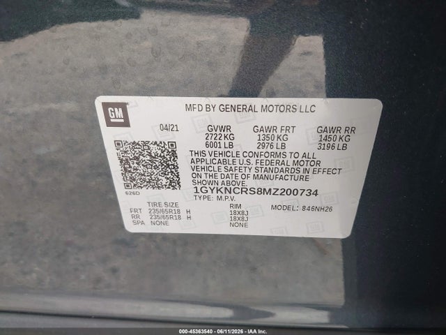 Продаж на аукціоні авто 2021 Cadillac Xt5 Fwd Premium Luxury, vin: 1GYKNCRS8MZ200734, номер лоту: 45363540