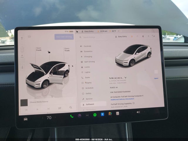 Aukcja sprzedaży 2026 Tesla Model Y, vin: 7SAYGDEE1TA493591, numer aukcji: 45363580