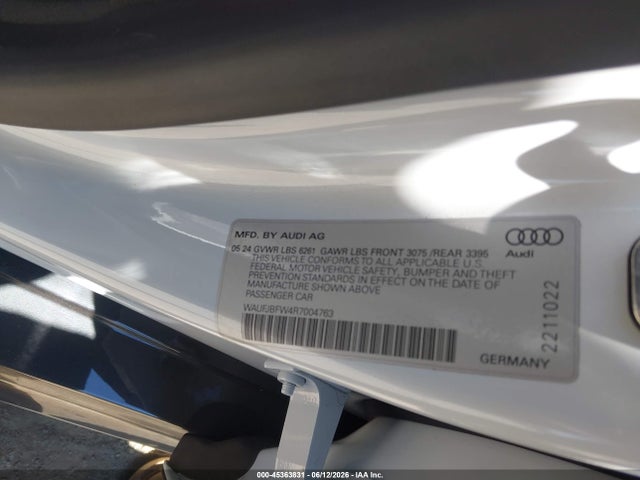 Продажа на аукционе авто 2024 Audi E-tron Gt Premium Plus Quattro, vin: WAUFJBFW4R7004763, номер лота: 45363831