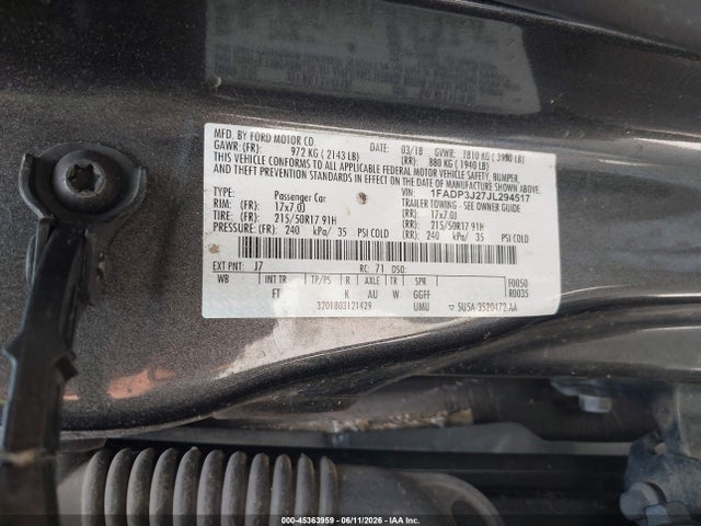Продаж на аукціоні авто 2018 Ford Focus Titanium, vin: 1FADP3J27JL294517, номер лоту: 45363959