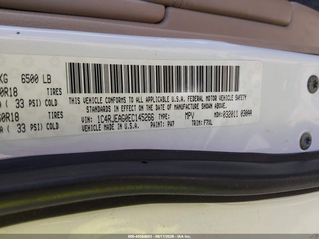 45364083 :رقم المزاد ، 1C4RJEAG0EC145266 vin ، 2014 Jeep Grand Cherokee Laredo مزاد بيع