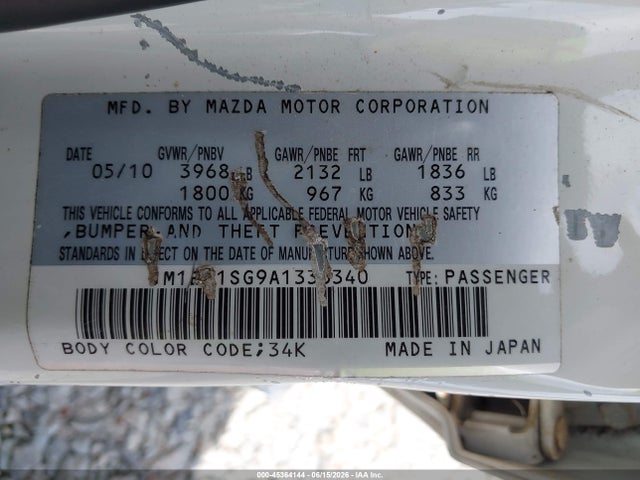Продаж на аукціоні авто 2010 Mazda Mazda3 I Sport, vin: JM1BL1SG9A1336340, номер лоту: 45364144
