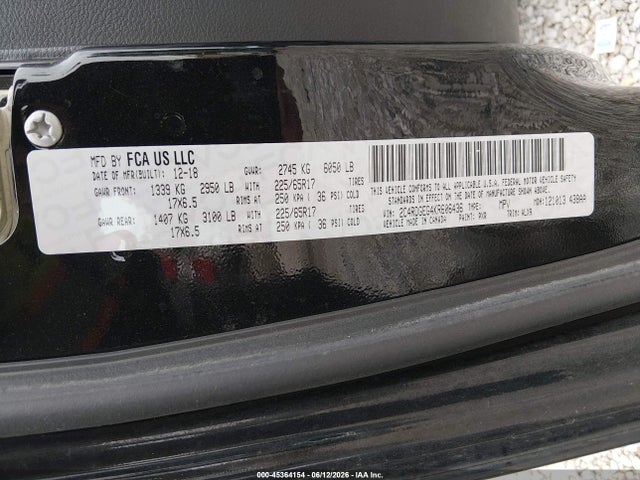 Продажа на аукционе авто 2019 Dodge Grand Caravan Gt, vin: 2C4RDGEG4KR606436, номер лота: 45364154