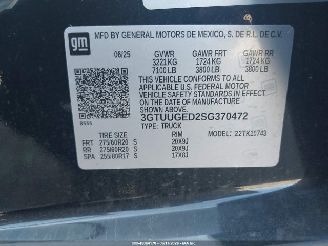 GMC Sierra 1500 4wd Standard Box Denali 2025 3GTUUGED2SG370472 Image 9