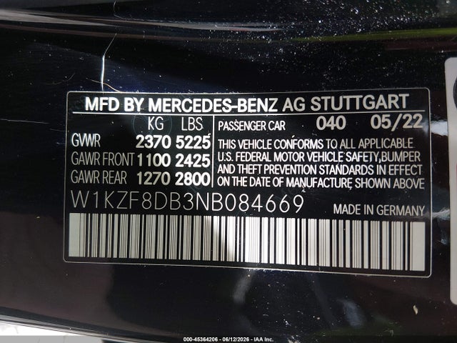 Mercedes-Benz E 350 2022 W1KZF8DB3NB084669 Image 9