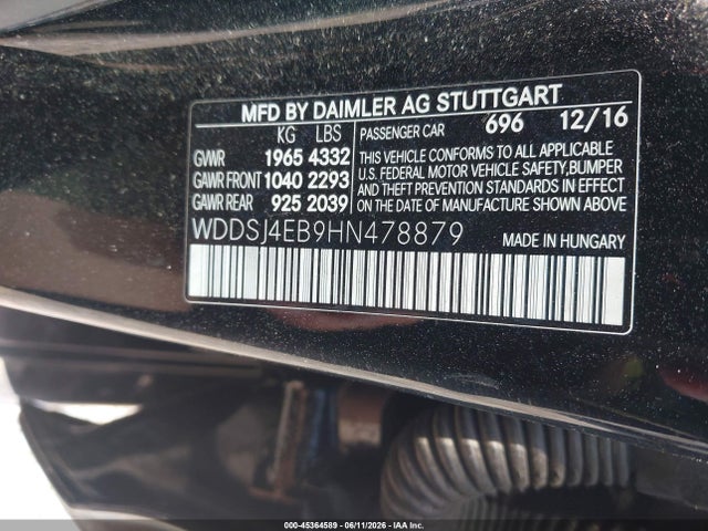 WDDSJ4EB9HN478879 Mercedes-Benz CLA 250