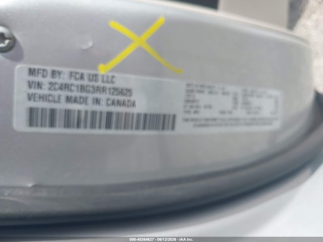 Продаж на аукціоні авто 2024 Chrysler Pacifica Touring L, vin: 2C4RC1BG3RR125625, номер лоту: 45364627