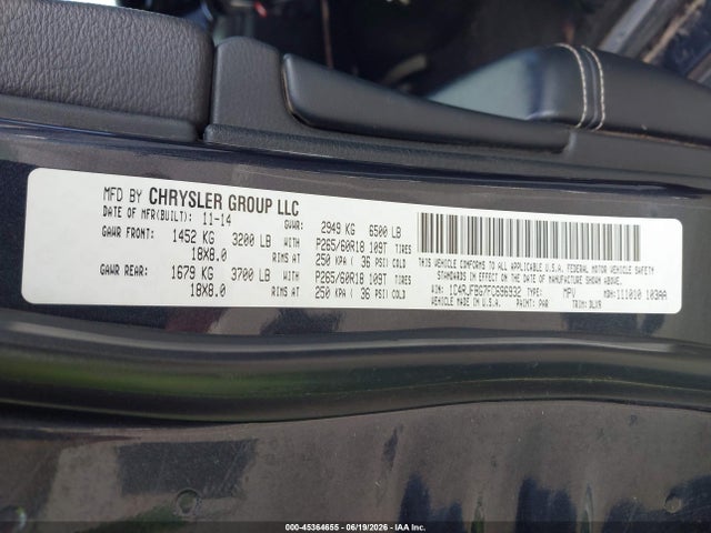 Продажа на аукционе авто 2015 Jeep Grand Cherokee Limited, vin: 1C4RJFBG7FC696932, номер лота: 45364655
