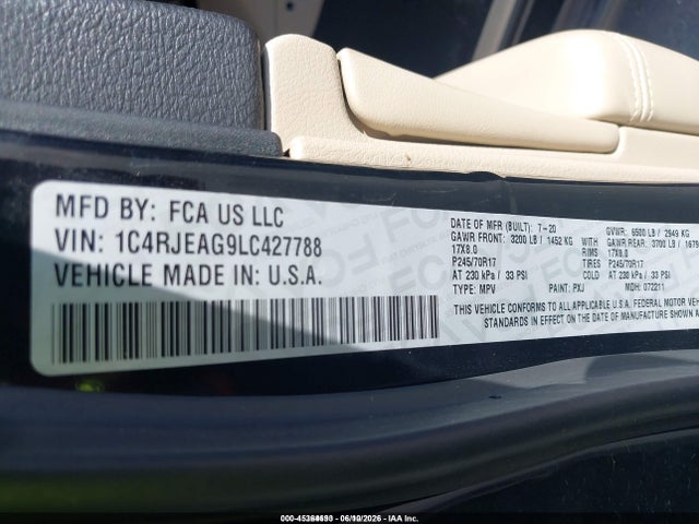 Jeep Grand Cherokee Laredo E 4x2 2020 1C4RJEAG9LC427788 Image 9