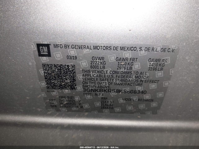 Chevrolet Blazer Premier 2019 3GNKBKRS8KS608340 Image 9
