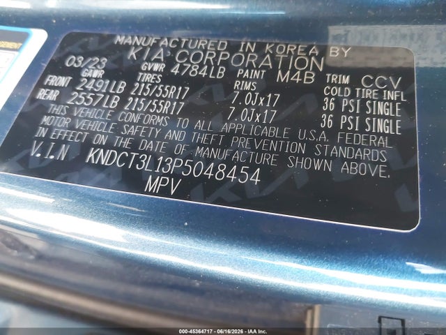 KIA Niro Ev Wave 2023 KNDCT3L13P5048454 Image 9