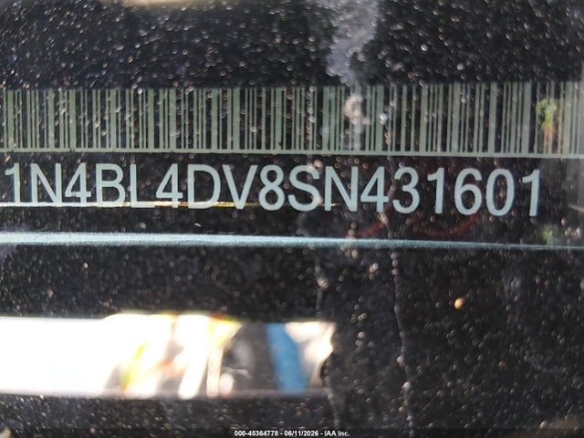 1N4BL4DV8SN431601 Nissan Altima Sv Fwd