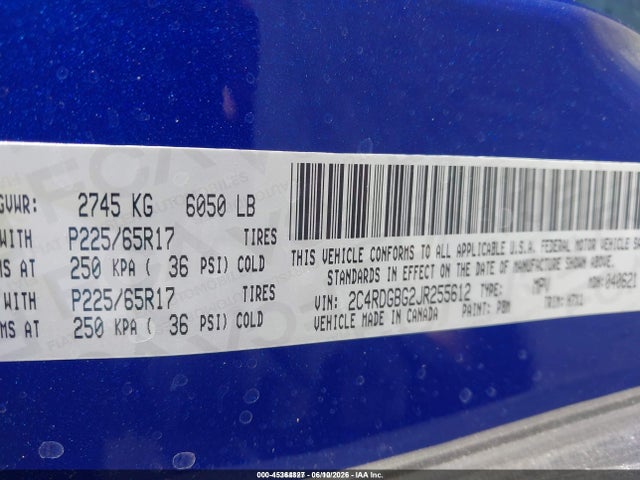 Dodge Grand Caravan Se 2018 2C4RDGBG2JR255612 Image 9