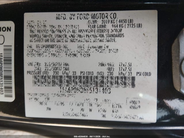 Aukcja sprzedaży 2015 Ford Fusion Se, vin: 1FA6P0HD8F5131403, numer aukcji: 45364830