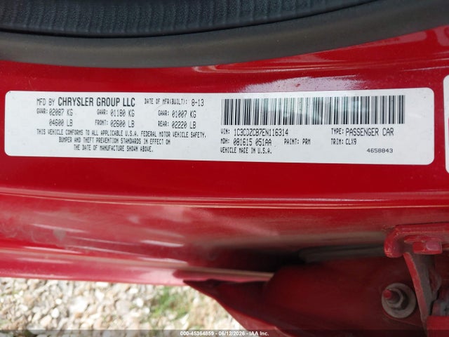 1C3CDZCB7EN116314 Dodge Avenger Sxt