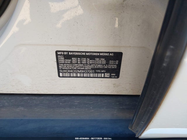 BMW X5 Sdrive40i 2021 5UXCR4C02M9H37001 Image 9