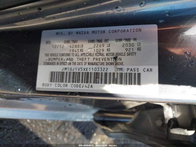 JM1GJ1V5XE1103322 Mazda Mazda6 I Touring