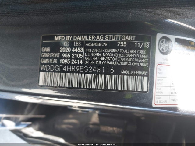 WDDGF4HB9EG248116 Mercedes-Benz C 250 Sport
