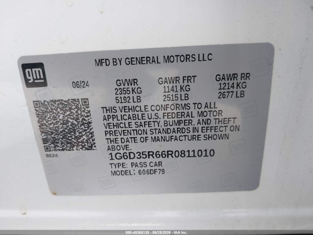 Продажа на аукционе авто 2024 Cadillac Ct5-v V-series Blackwing, vin: 1G6D35R66R0811010, номер лота: 45365130