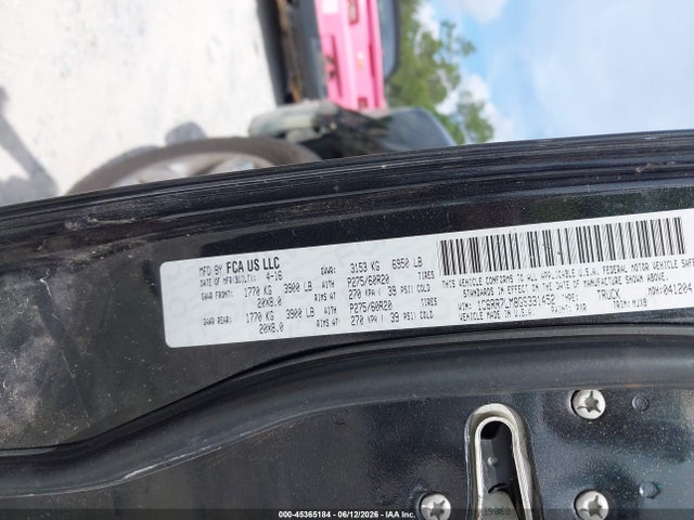 Auction sale of the 2016 Ram 1500 Big Horn, vin: 1C6RR7LM8GS331452, lot number: 45365184