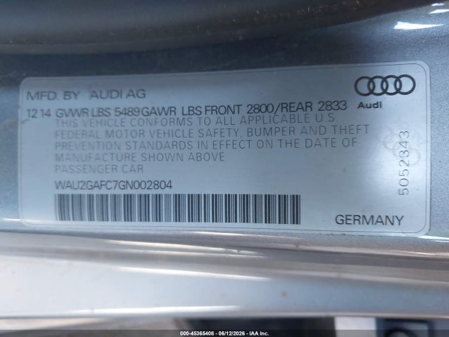 Audi A7 3.0 Prestige 2016 WAU2GAFC7GN002804 Image 9