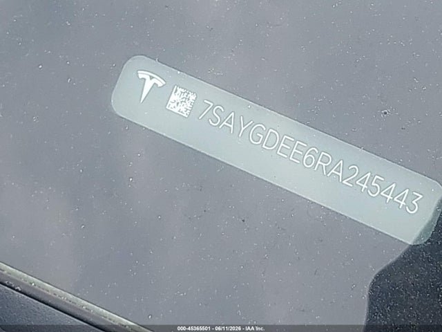 Продажа на аукционе авто 2024 Tesla Model Y Long Range Dual Motor All-wheel Drive, vin: 7SAYGDEE6RA245443, номер лота: 45365501