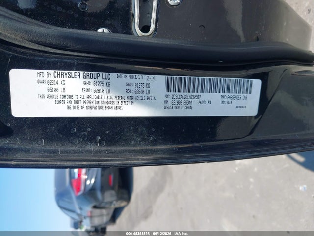 45365538 :رقم المزاد ، 2C3CCAEG6EH230987 vin ، 2014 Chrysler 300c مزاد بيع