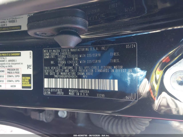 7MUFBABG8RV040654 Toyota Corolla Cross Hybrid Nightshade Edition