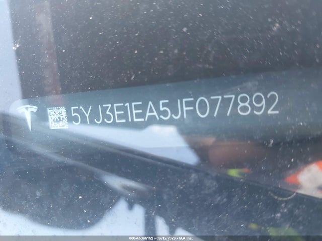 Tesla Model 3 Long Range/mid Range 2018 5YJ3E1EA5JF077892 Image 9