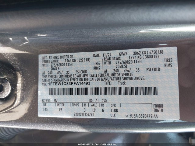Ford F-150 Xlt 2023 1FTEW1C83PFA14493 Image 9