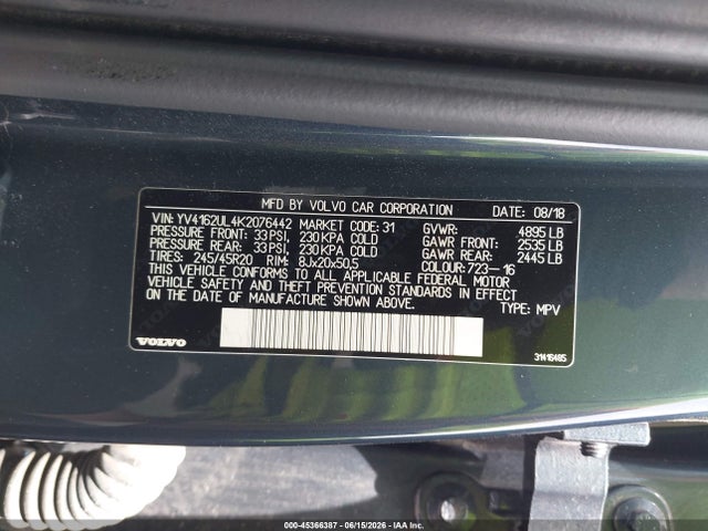YV4162UL4K2076442 Volvo Xc40 T5 Inscription