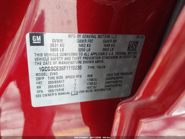 1GCGSCE38F1115235 Chevrolet Colorado 2wd Z71
