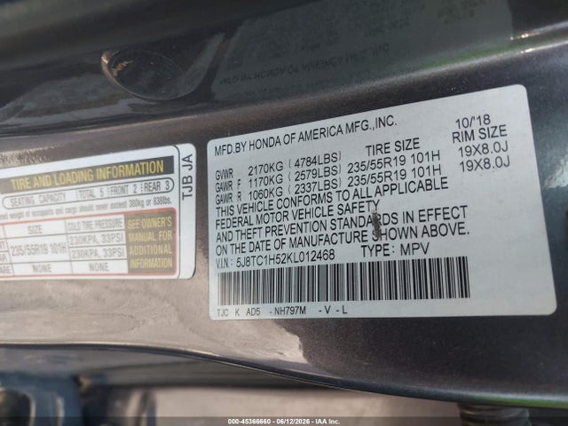 Acura Rdx Technology Package 2019 5J8TC1H52KLO12468 Image 9