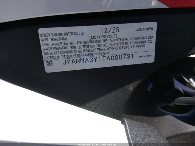 Yamaha Yzf890 C 2026 JYARNA3Y1TA000731 Image 10