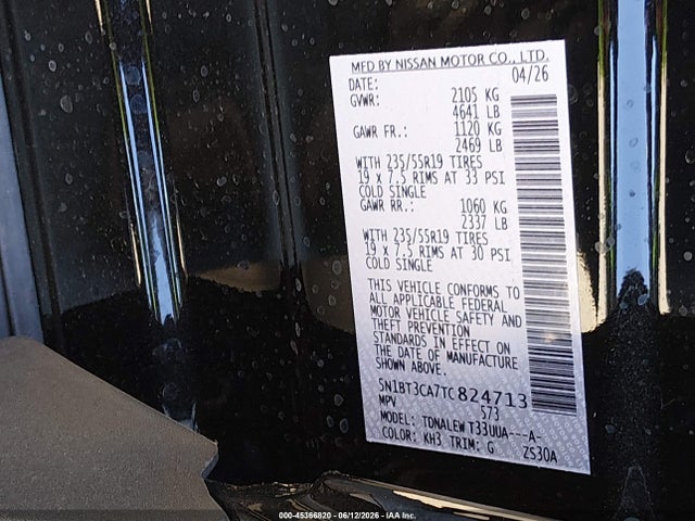 Nissan Rogue Sl 2026 5N1BT3CA7TC824713 Image 9