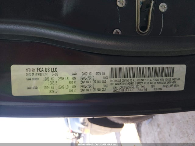 Aukcja sprzedaży 2016 Jeep Patriot Sport, vin: 1C4NJPBB5GD761362, numer aukcji: 45366860